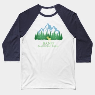 Banff National Park Moose Canada Canadian Rocky Mountains Souvenir Baseball T-Shirt